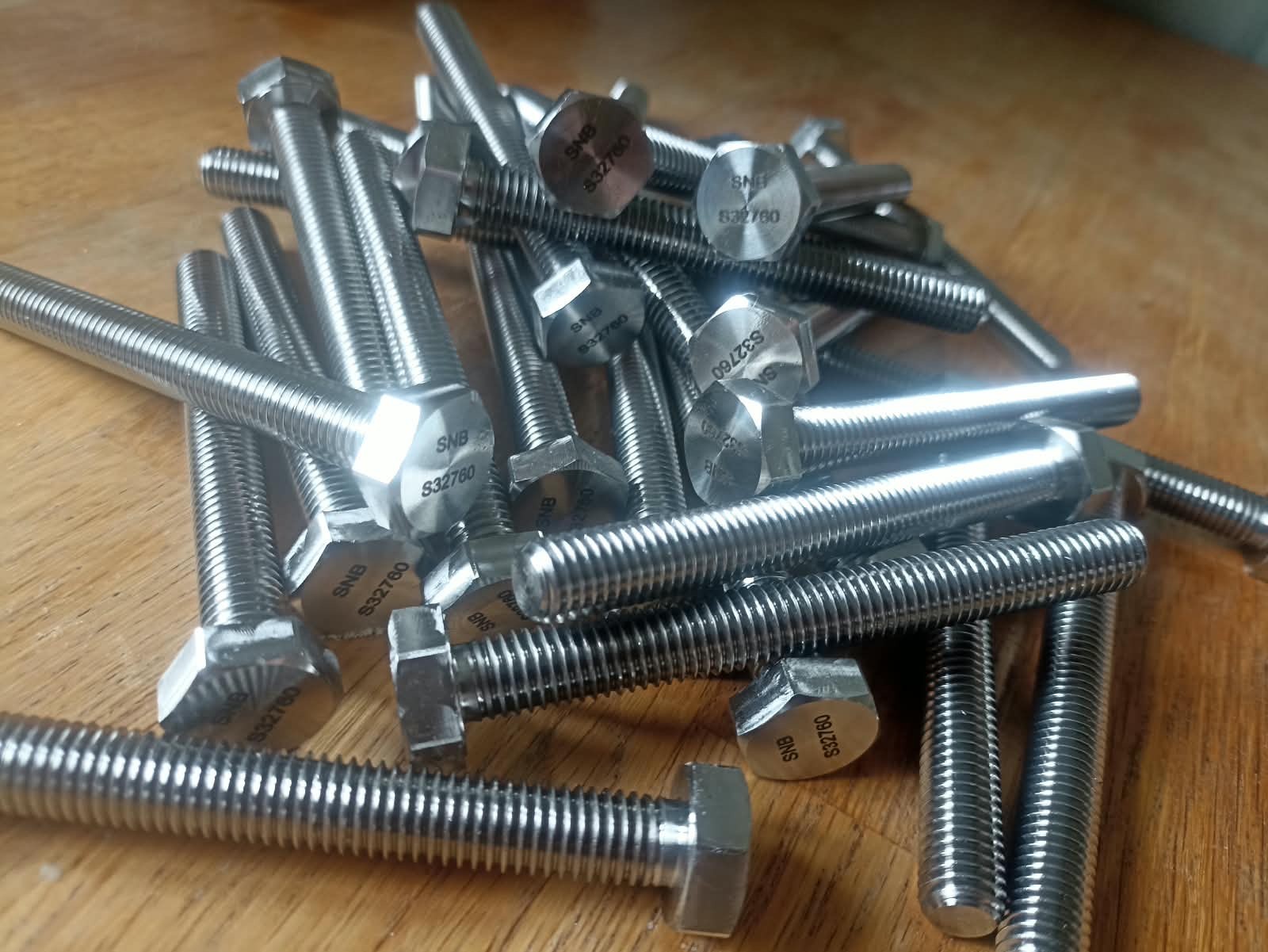UNS S32760 fasteners supplied with full material traceability and certification documentation.